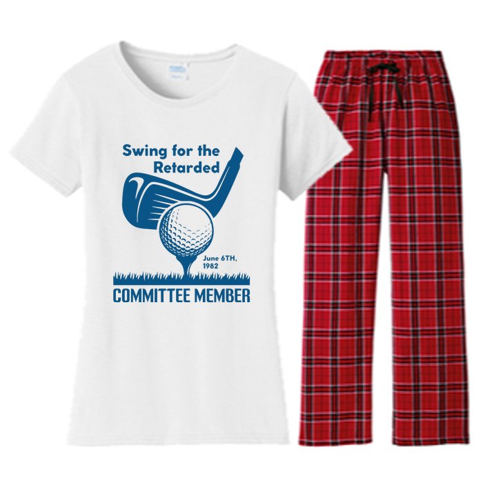 Swing For The Retarded Women's Flannel Pajama Set