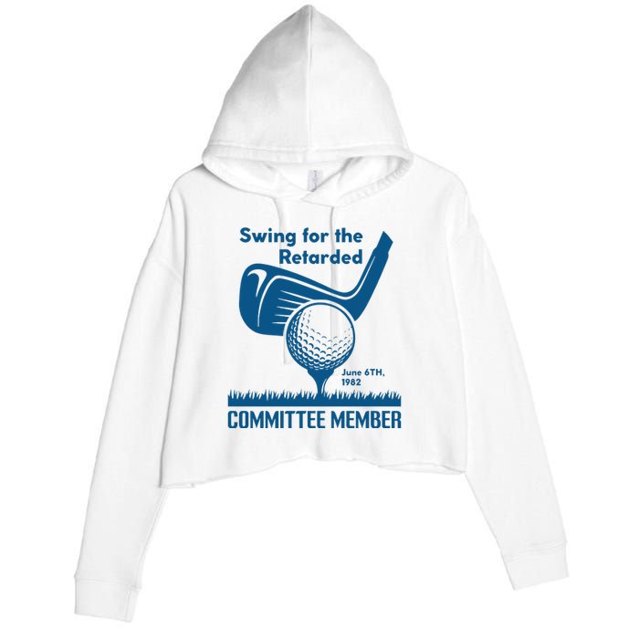 Swing For The Retarded Crop Fleece Hoodie