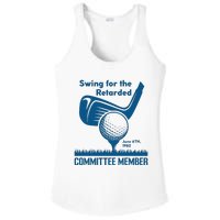 Swing For The Retarded Ladies PosiCharge Competitor Racerback Tank