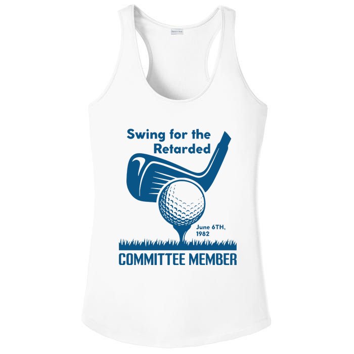 Swing For The Retarded Ladies PosiCharge Competitor Racerback Tank