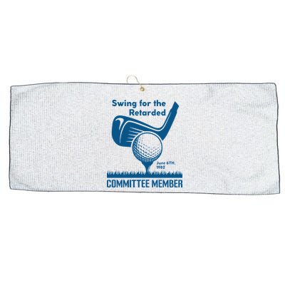 Swing For The Retarded Large Microfiber Waffle Golf Towel