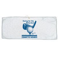 Swing For The Retarded Large Microfiber Waffle Golf Towel