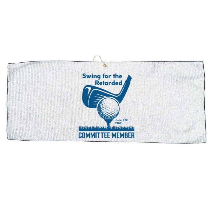 Swing For The Retarded Large Microfiber Waffle Golf Towel
