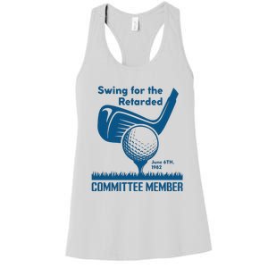 Swing For The Retarded Women's Racerback Tank