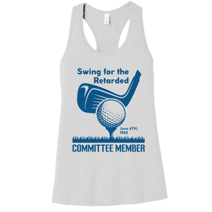 Swing For The Retarded Women's Racerback Tank