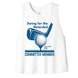 Swing For The Retarded Women's Racerback Cropped Tank