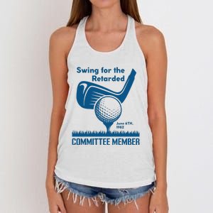 Swing For The Retarded Women's Knotted Racerback Tank