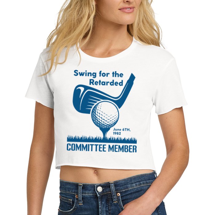 Swing For The Retarded Women's Crop Top Tee