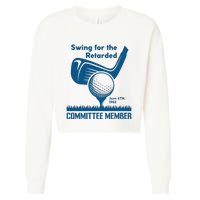 Swing For The Retarded Cropped Pullover Crew