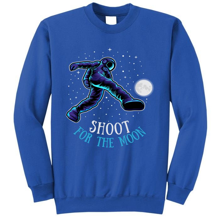 Shoot For The Moon Soccer And Astronaut Graphic Print Design Gift Sweatshirt