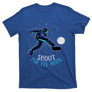 Shoot For The Moon Soccer And Astronaut Graphic Print Design Gift T-Shirt