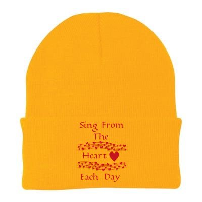 Sing From The Heart Each Day Inspirational Fun Loving Cute Gift Knit Cap Winter Beanie