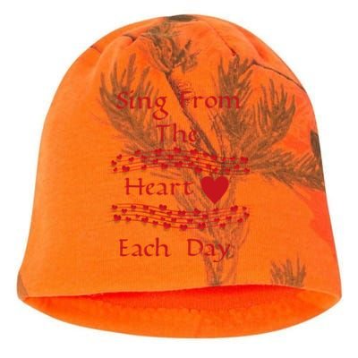 Sing From The Heart Each Day Inspirational Fun Loving Cute Gift Kati - Camo Knit Beanie