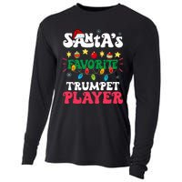 SantaS Favorite Trumpet Player Santa Hat Light Christmas Cooling Performance Long Sleeve Crew