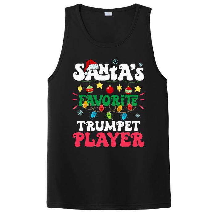 SantaS Favorite Trumpet Player Santa Hat Light Christmas PosiCharge Competitor Tank