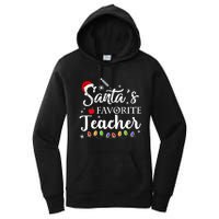 SantaS Favorite Teacher Family Matching Group Christmas Women's Pullover Hoodie