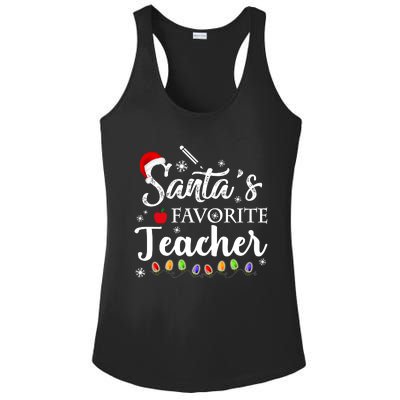 SantaS Favorite Teacher Family Matching Group Christmas Ladies PosiCharge Competitor Racerback Tank