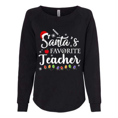 SantaS Favorite Teacher Family Matching Group Christmas Womens California Wash Sweatshirt