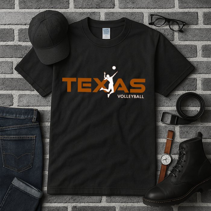 Sport Fan Tex The Lone Star State Of Texas Volleyball Tall T-Shirt