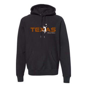 Sport Fan Tex The Lone Star State Of Texas Volleyball Premium Hoodie