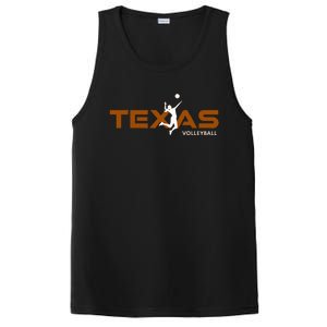 Sport Fan Tex The Lone Star State Of Texas Volleyball PosiCharge Competitor Tank