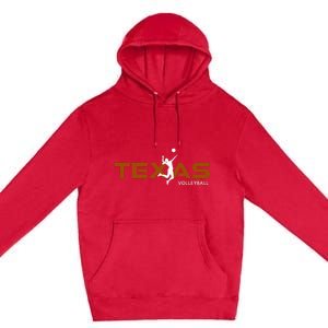 Sport Fan Tex The Lone Star State Of Texas Volleyball Premium Pullover Hoodie