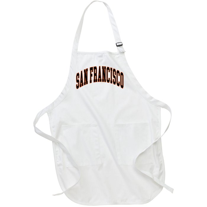 San Francisco Text Full-Length Apron With Pockets