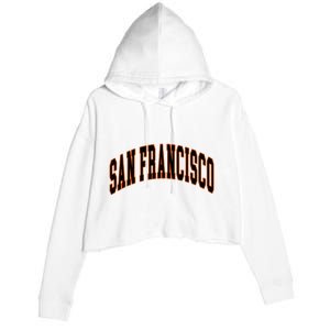 San Francisco Text Crop Fleece Hoodie