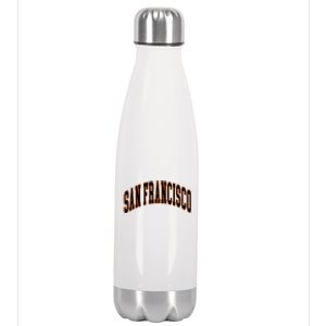 San Francisco Text Stainless Steel Insulated Water Bottle