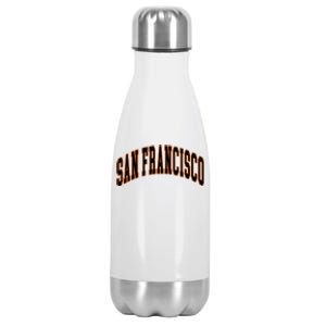 San Francisco Text Stainless Steel Insulated Water Bottle