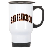 San Francisco Text Stainless Steel Travel Mug