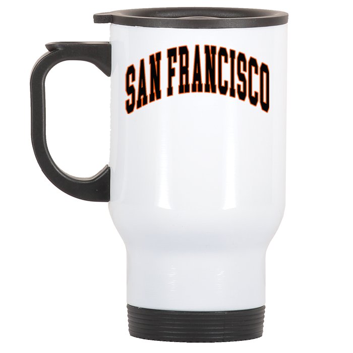 San Francisco Text Stainless Steel Travel Mug