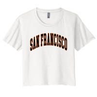 San Francisco Text Women's Crop Top Tee