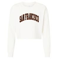 San Francisco Text Cropped Pullover Crew