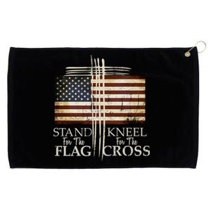 Stand For The Flag Gift Kneel For Cross Love Usa Meaningful Gift Grommeted Golf Towel