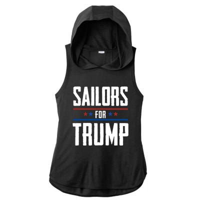 Sailors For Trump 2024 Ladies PosiCharge Tri-Blend Wicking Draft Hoodie Tank