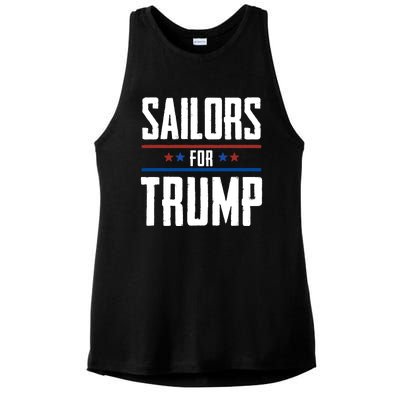 Sailors For Trump 2024 Ladies PosiCharge Tri-Blend Wicking Tank