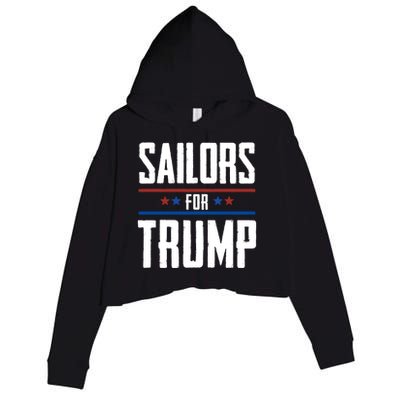 Sailors For Trump 2024 Crop Fleece Hoodie