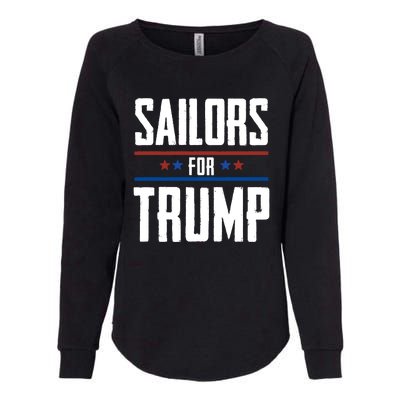 Sailors For Trump 2024 Womens California Wash Sweatshirt