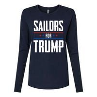 Sailors For Trump 2024 Womens Cotton Relaxed Long Sleeve T-Shirt