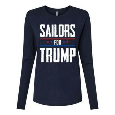 Sailors For Trump 2024 Womens Cotton Relaxed Long Sleeve T-Shirt