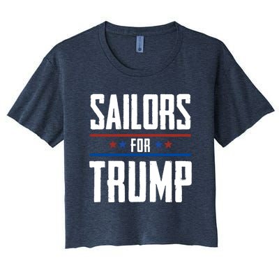 Sailors For Trump 2024 Women's Crop Top Tee