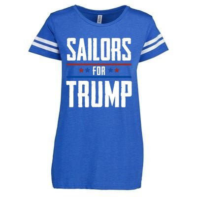 Sailors For Trump 2024 Enza Ladies Jersey Football T-Shirt