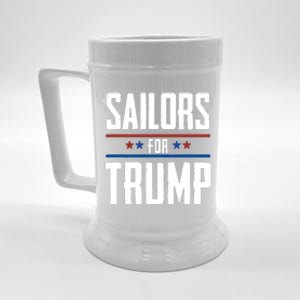 Sailors For Trump 2024 Beer Stein