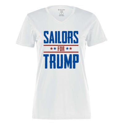 Sailors For Trump 2024 Women's Momentum V-Neck T-Shirt