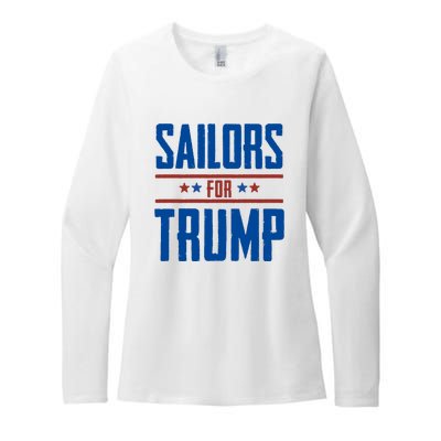 Sailors For Trump 2024 Womens CVC Long Sleeve Shirt