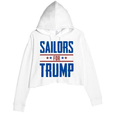 Sailors For Trump 2024 Crop Fleece Hoodie