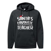 Santas Favorite Teacher Teacher Christmas Performance Fleece Hoodie