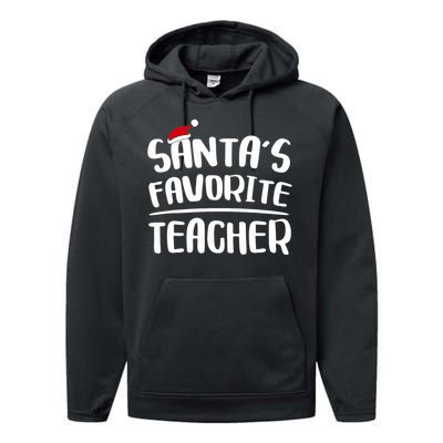 Santas Favorite Teacher Teacher Christmas Performance Fleece Hoodie