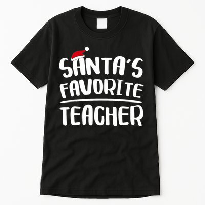 Santas Favorite Teacher Teacher Christmas Tall T-Shirt